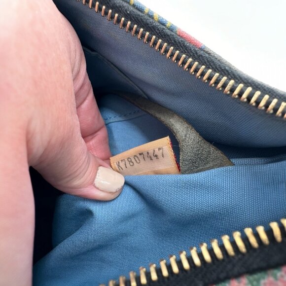 💰SALE💰 Dooney & Bourke Y2K Multi-Color Logo Circles Canvas Hobo Shoulder Bag - Picture 16 of 16